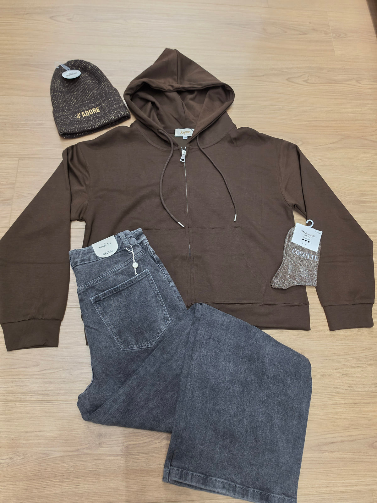 Gilet à capuche. Choco