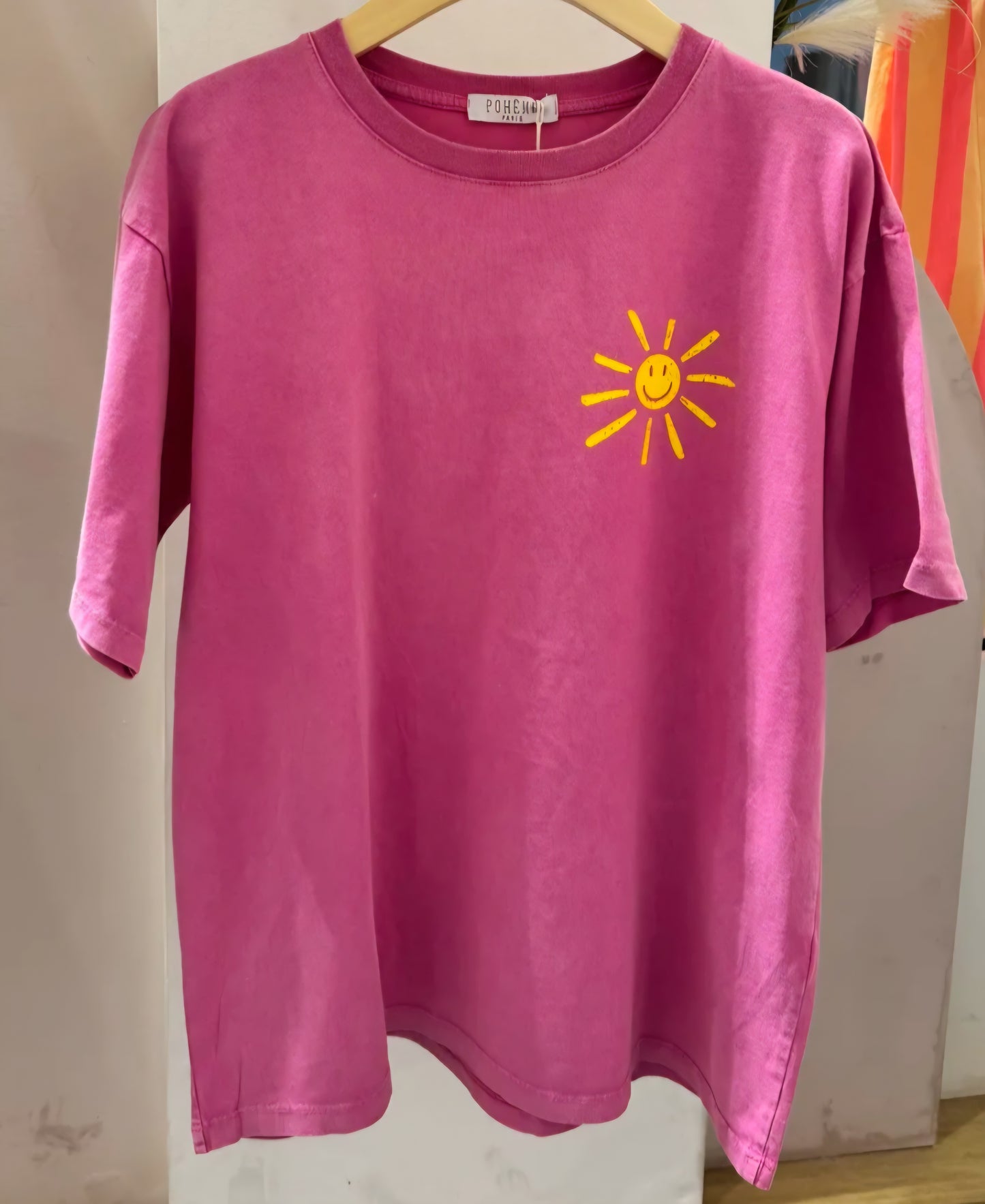 T-shirt "Soak It Up" fuschia