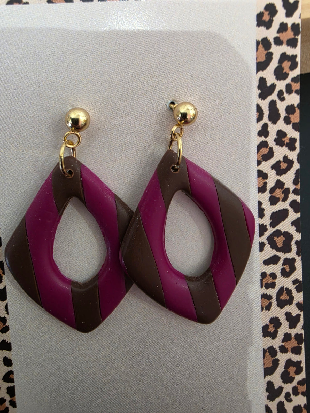 Boucles d'oreilles losanges