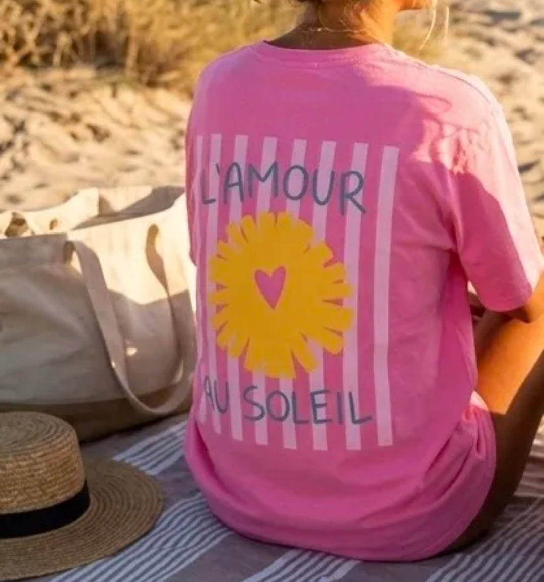 T-shirt "L'Amour au soleil" Fuschia fluo- Esprit Summer & Casual