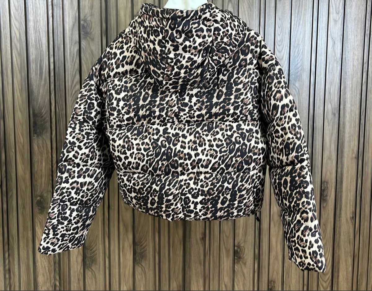 DOUDOUNE À CAPUCHE LÉOPARD 🐆