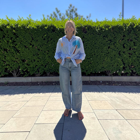 Jeans Barrel Denim Bleu Clair – Coupe Tendance et Confort Absolu 💙