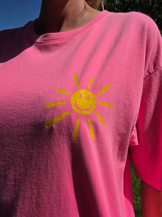 T-shirt "Soak It Up" fuschia fluo