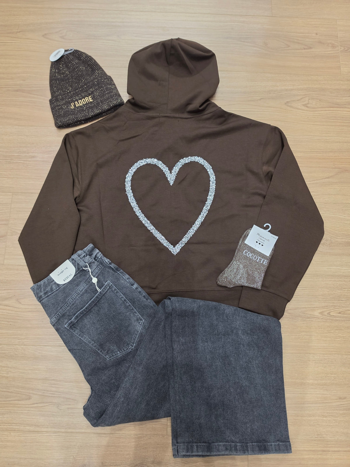 Gilet à capuche. Choco
