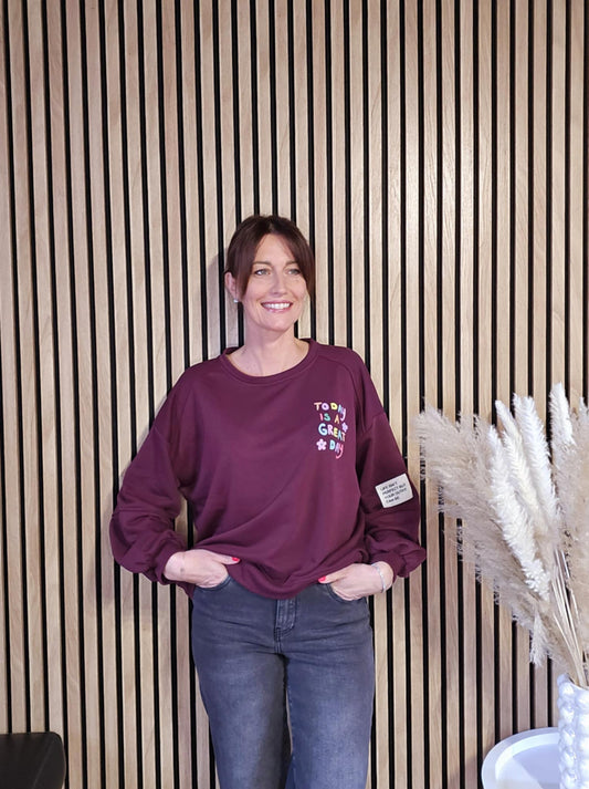 Sweat « Today is a Great Day » Bordeaux