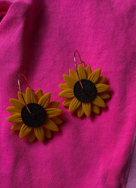 BOUCLES D'OREILLES DOUBLE TOURNESOL 🌻