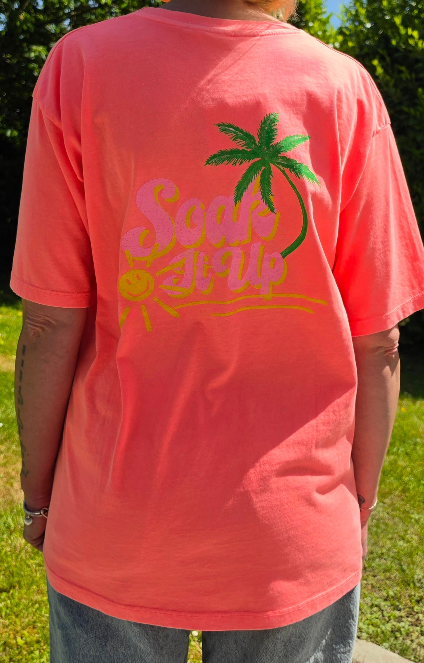 T-shirt "Soak It Up" corail