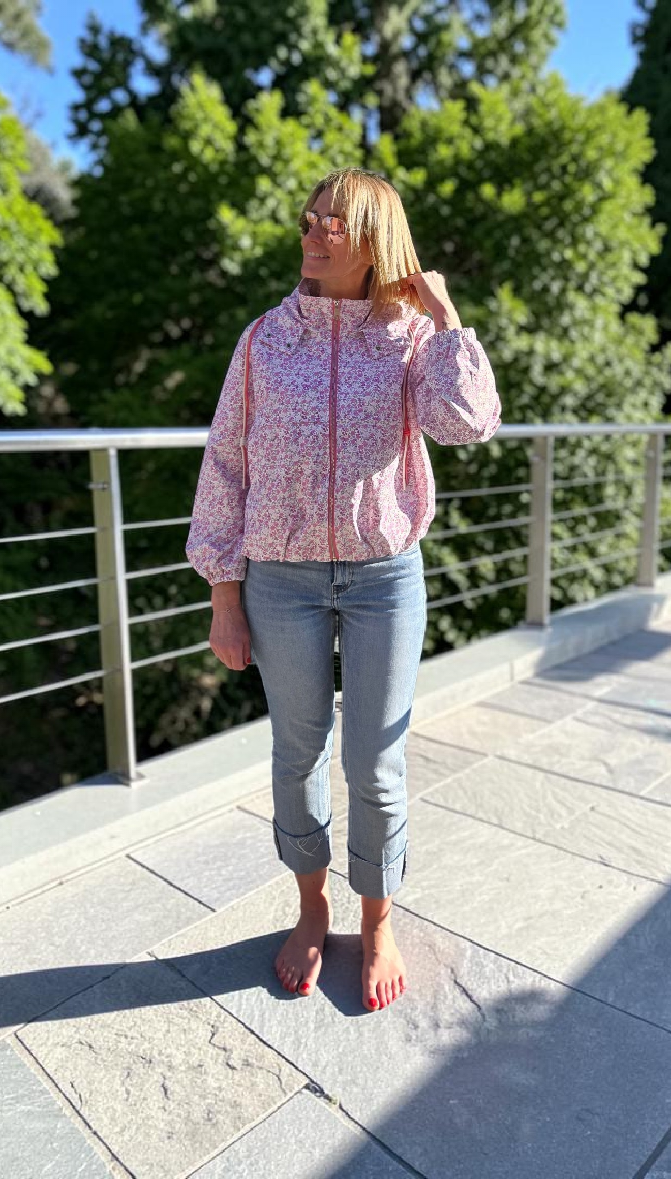 🌸 Veste légère fleurie – fraîcheur & confort