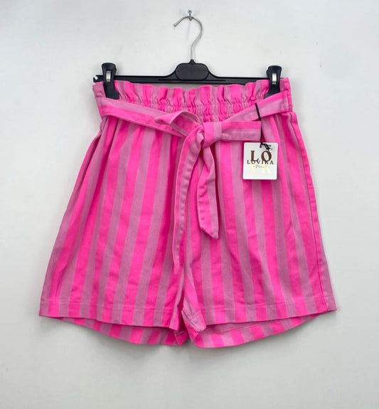 Short ligné fuschia