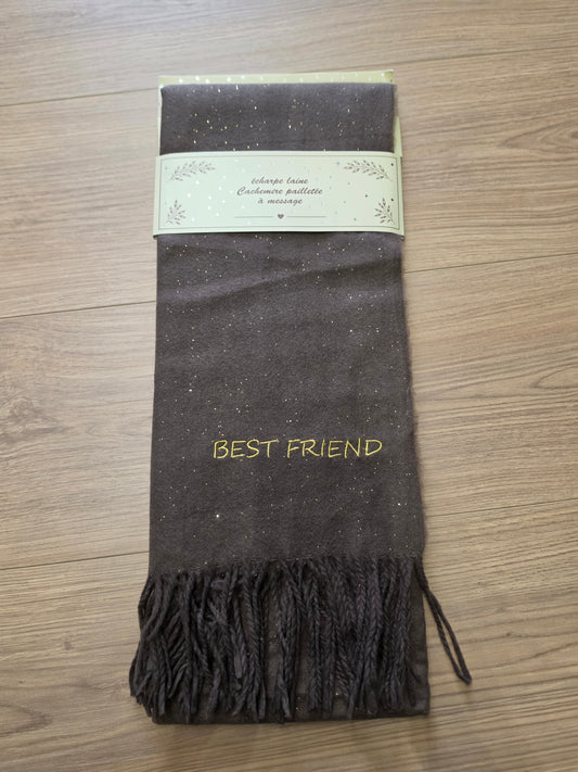 Écharpe Best Friend. Brun foncé