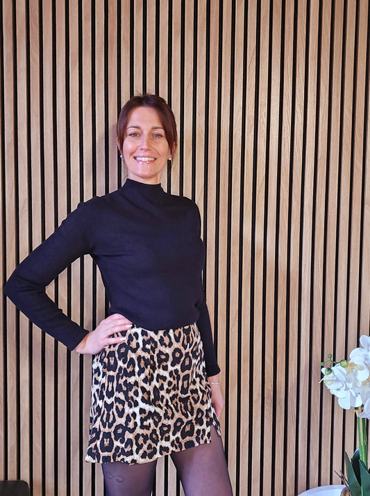Mini-jupe short léopard