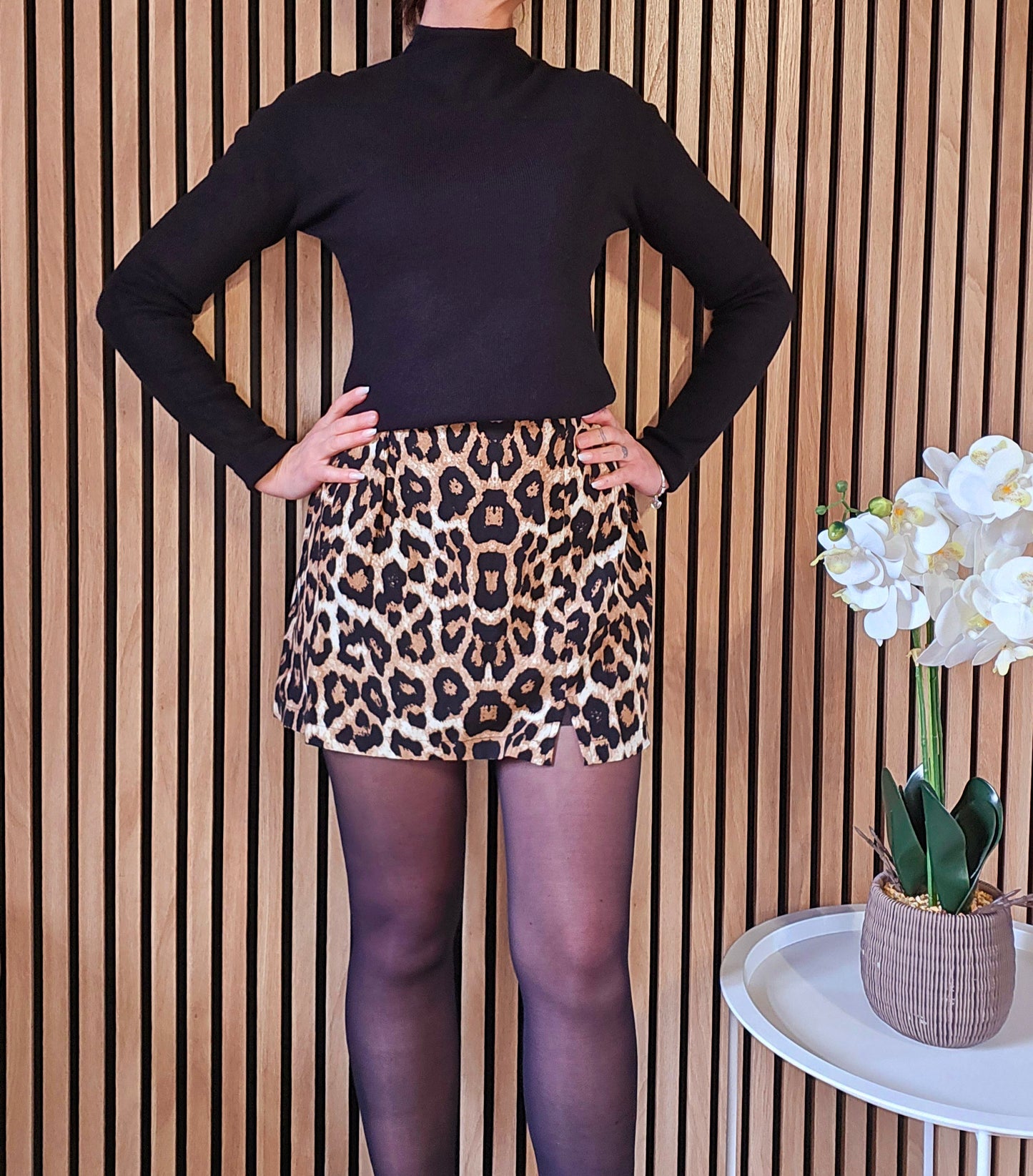 Mini-jupe short léopard
