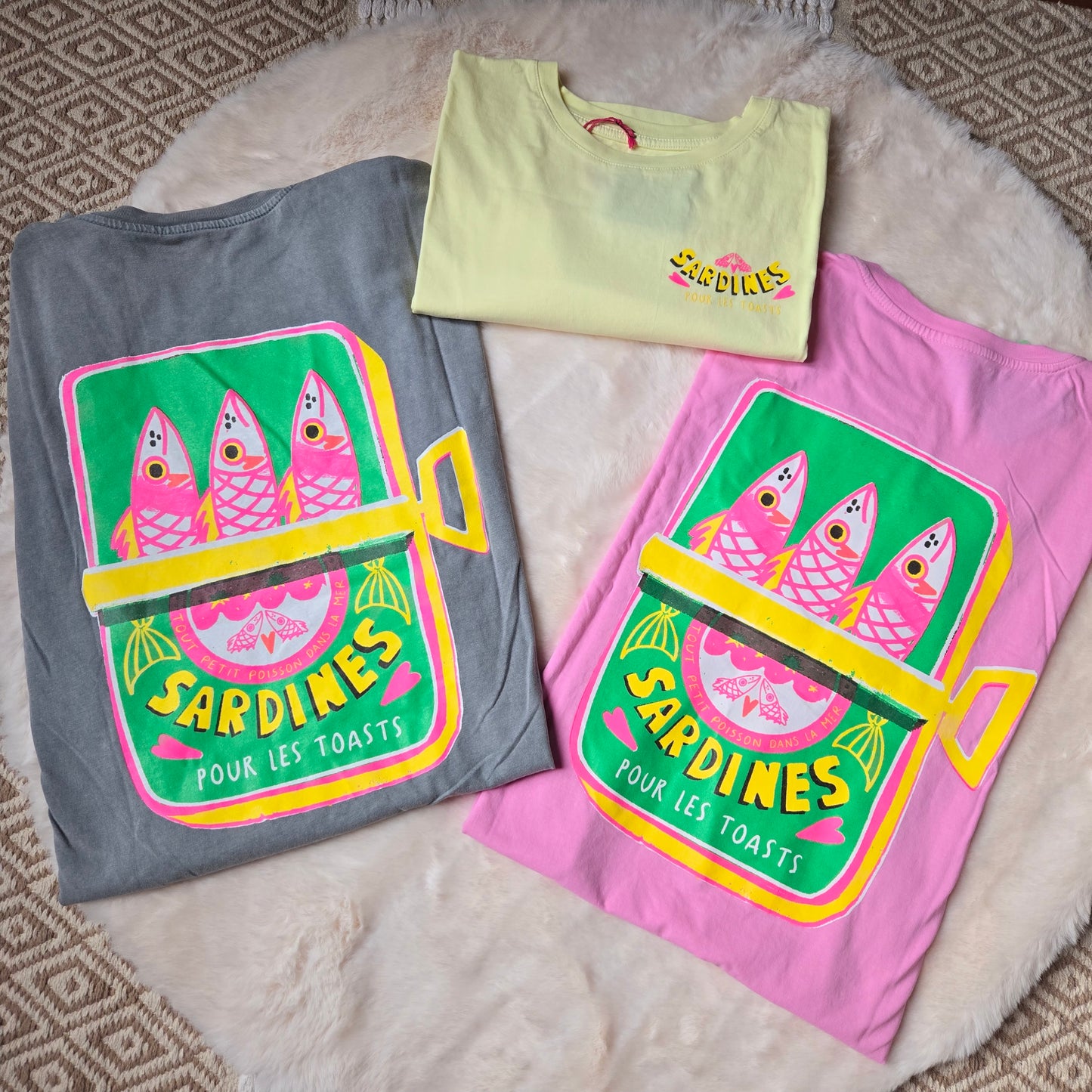 💛 T-shirt "Sardines" jaune