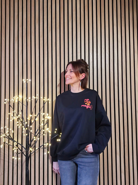 Sweat " No risk no magic". Noir