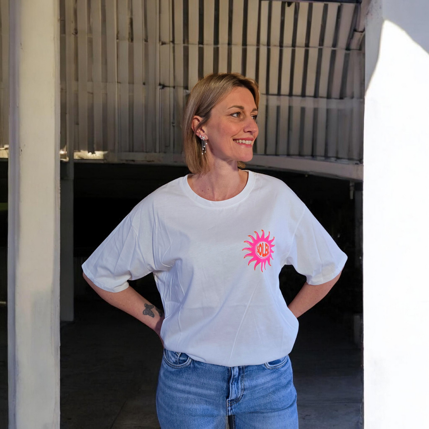 🌞 T-shirt Paradise. Couleur blanc