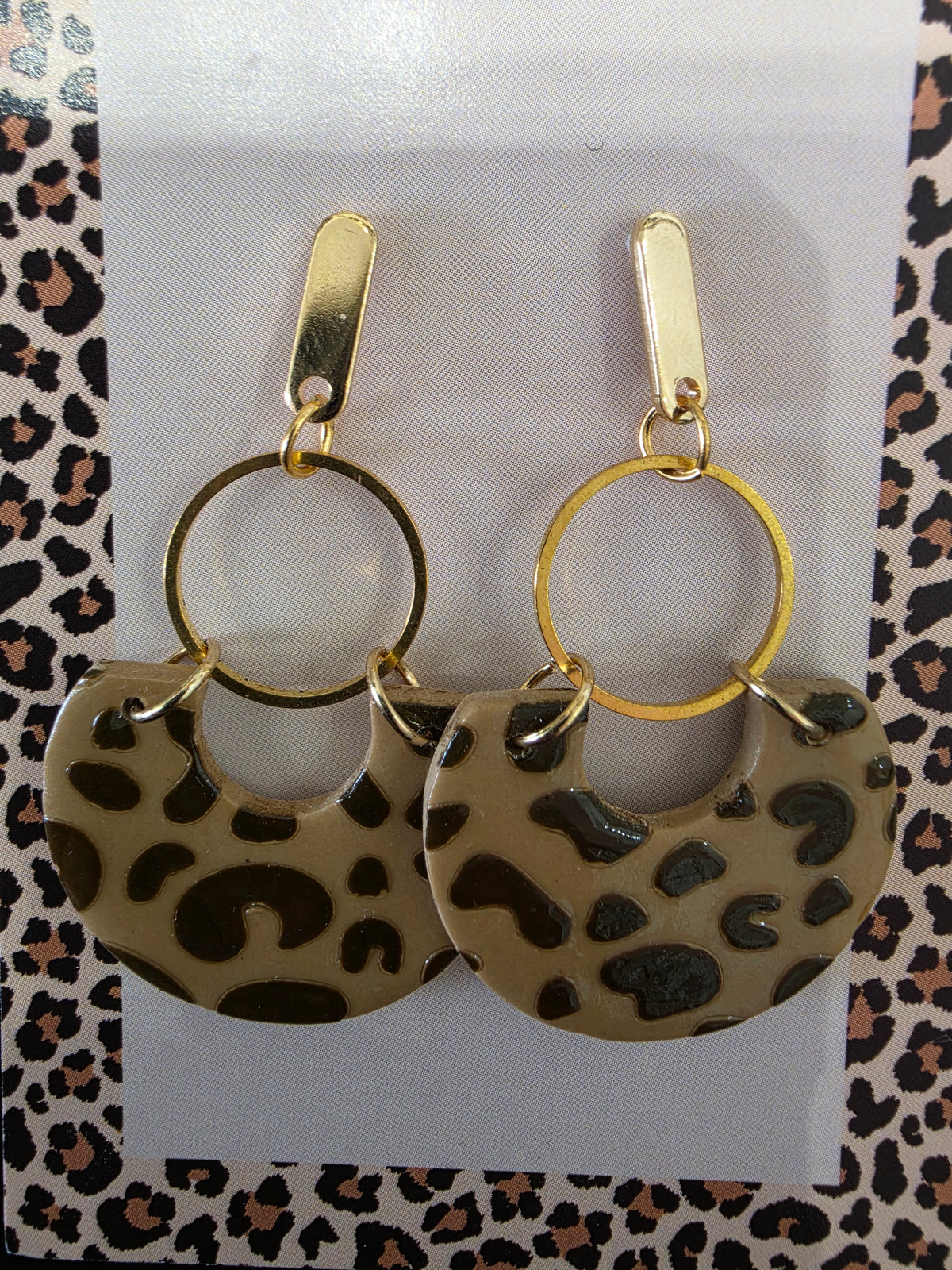 Boucles d'oreilles léopard