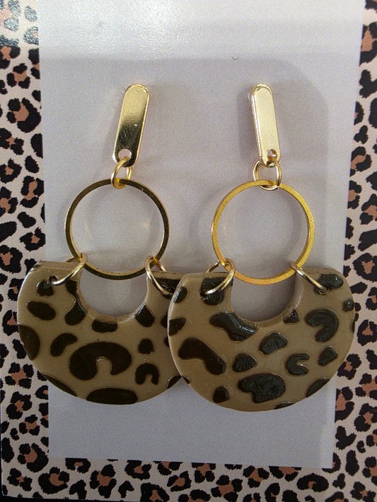 Boucles d'oreilles léopard