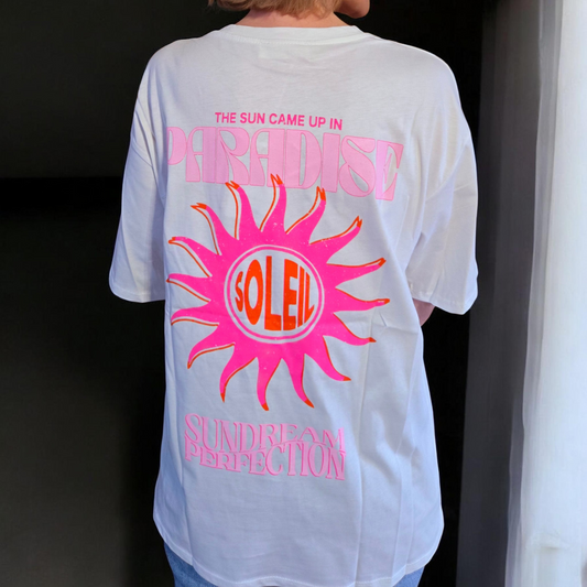 🌞 T-shirt Paradise. Couleur blanc