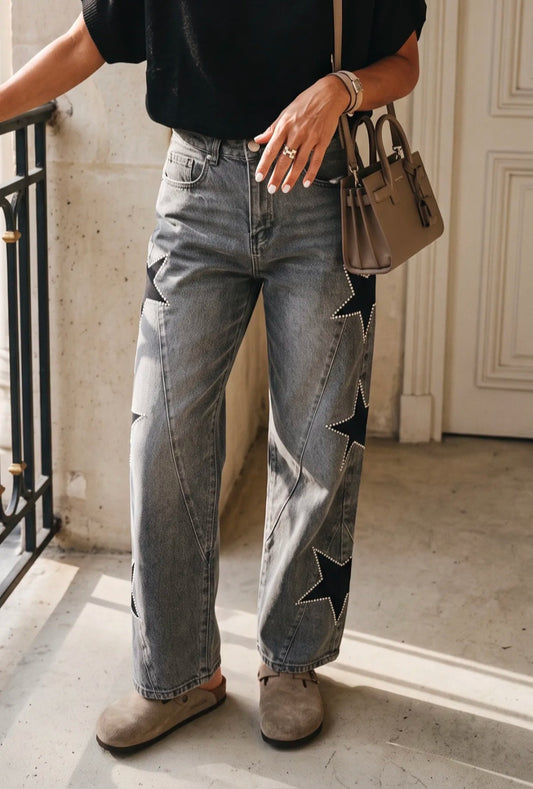 ☆ Jeans Gris étoile ☆