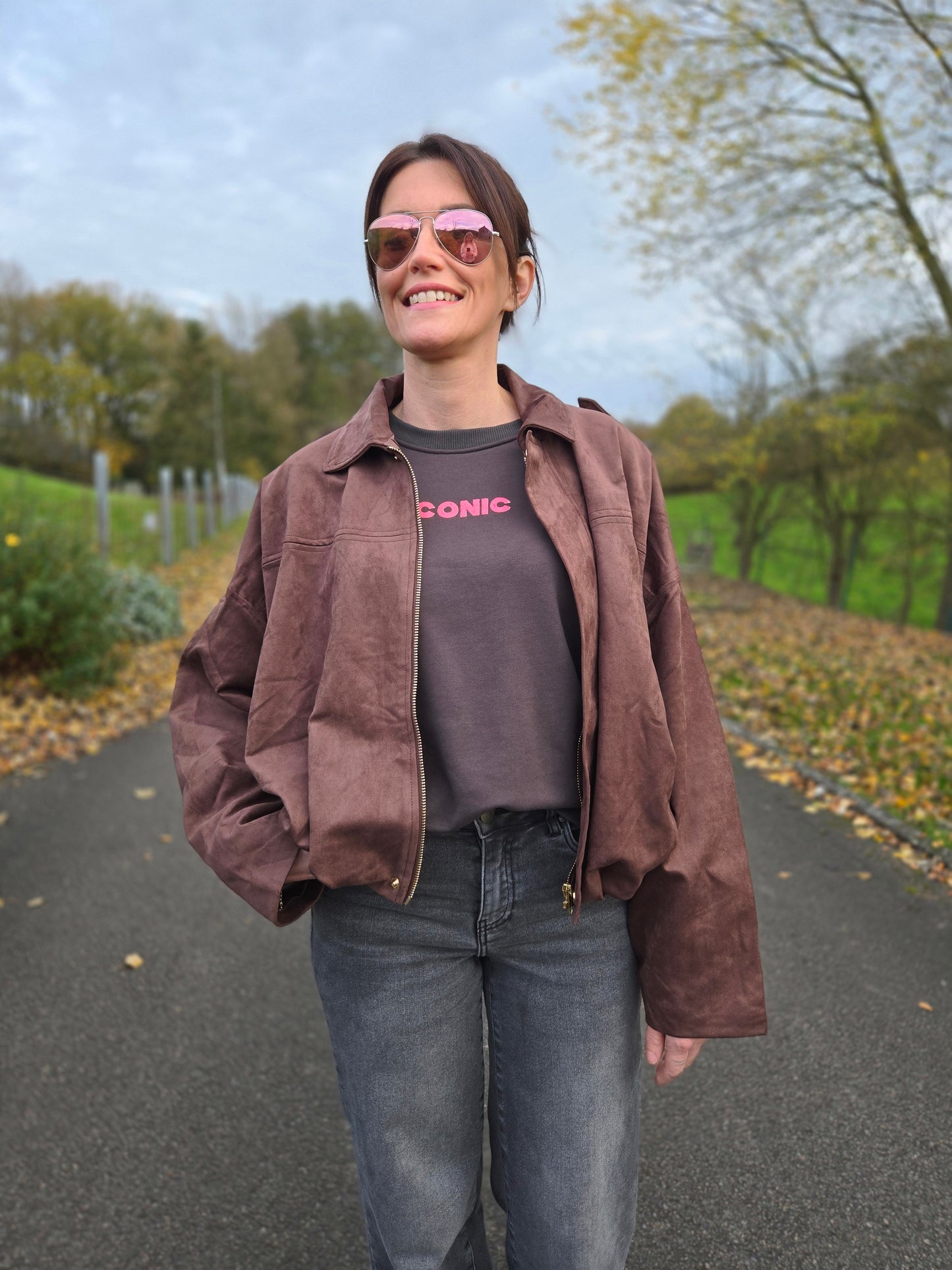 Veste suédine. Choco