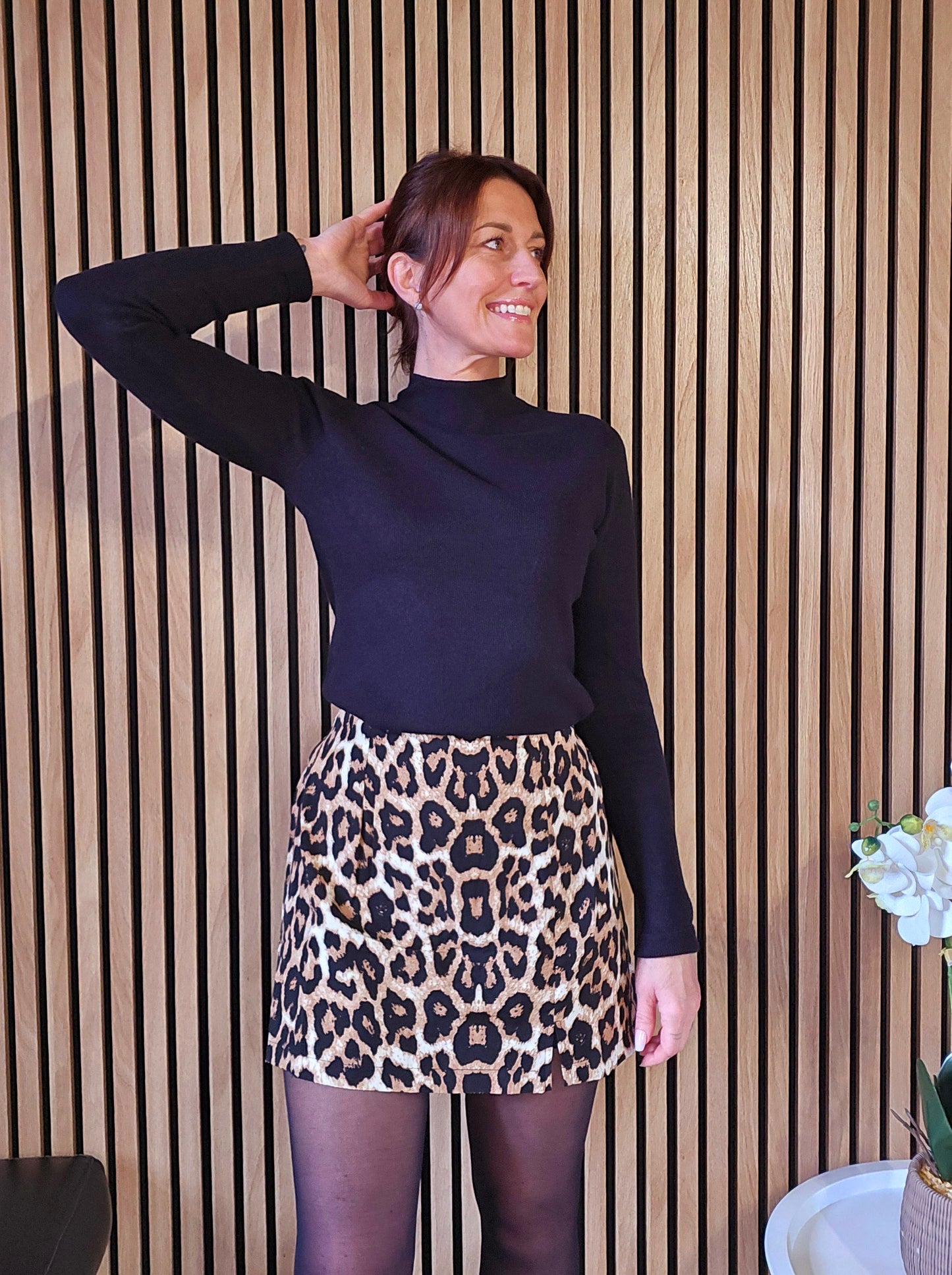 Mini-jupe short léopard