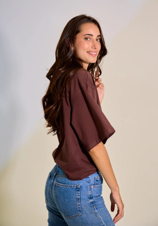 TEE-SHIRT MANCHES AUX COUDES. Blanc