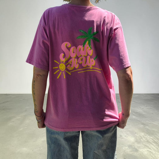 T-shirt "Soak It Up" fuschia