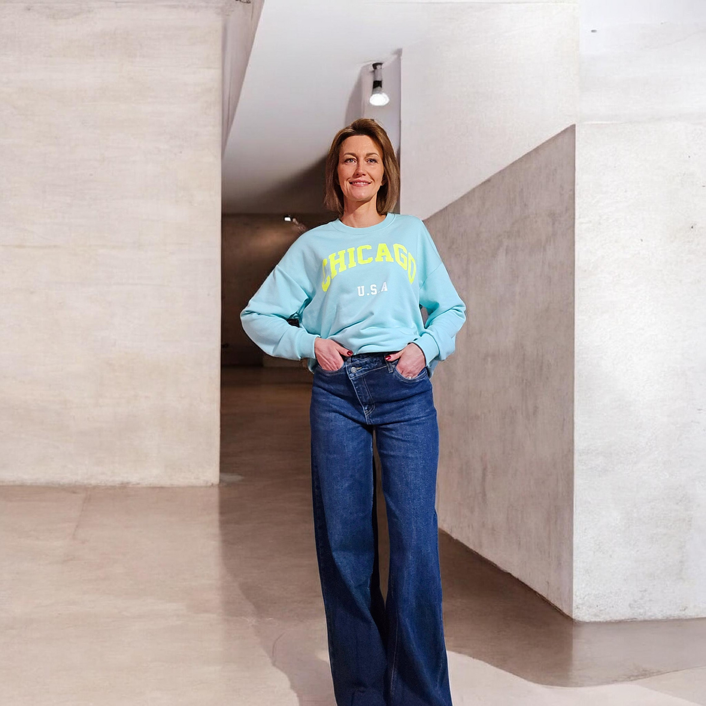 JEANS TOXIK3 LARGE TAILLE CROISÉE BLEU FONCÉ