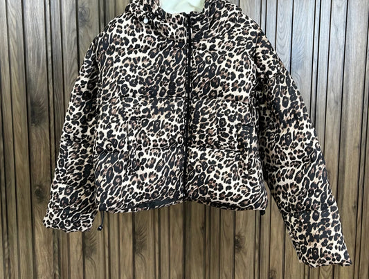 DOUDOUNE À CAPUCHE LÉOPARD 🐆