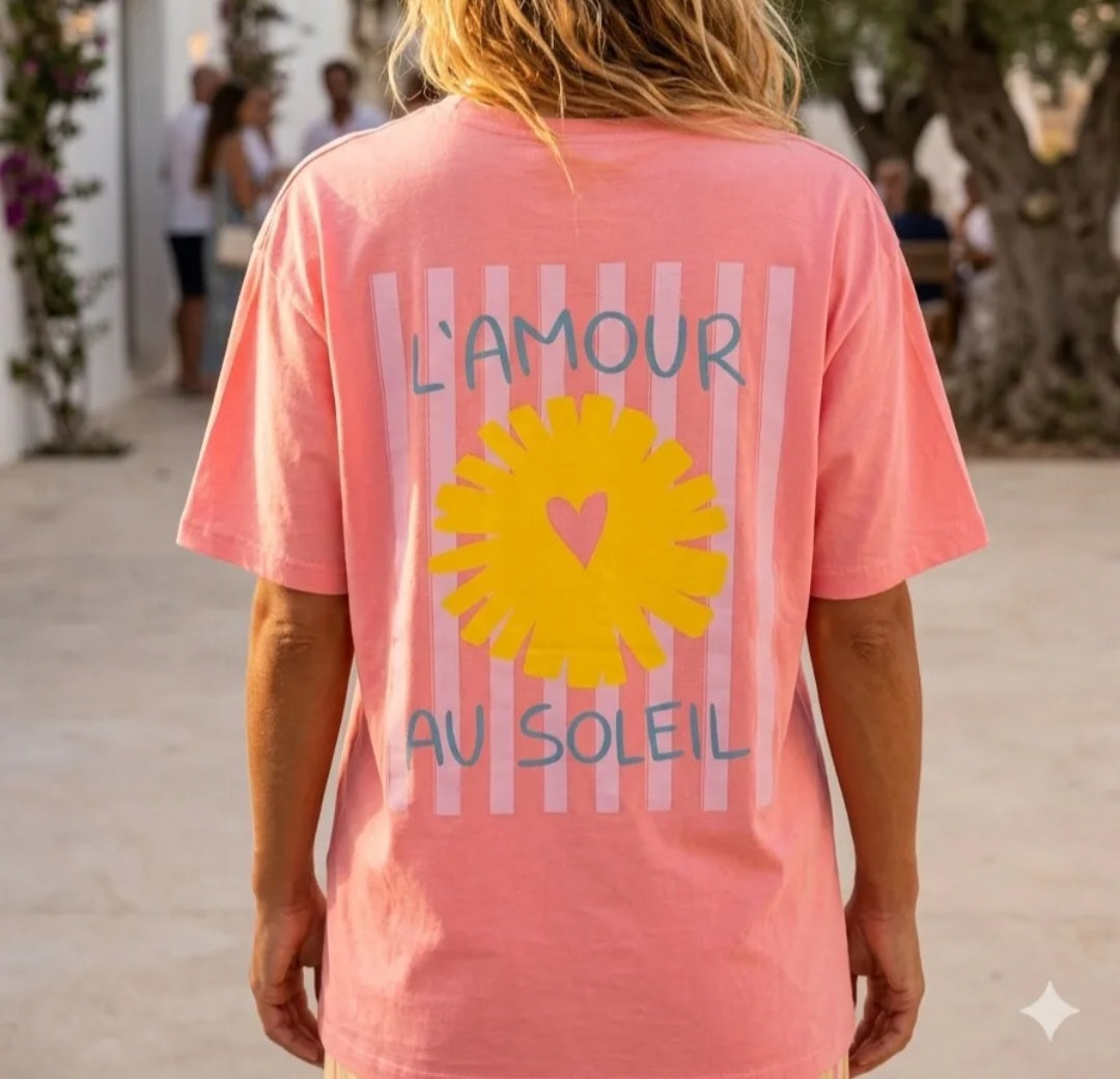 T-shirt "L'Amour au soleil" Corail Esprit Summer & Casual