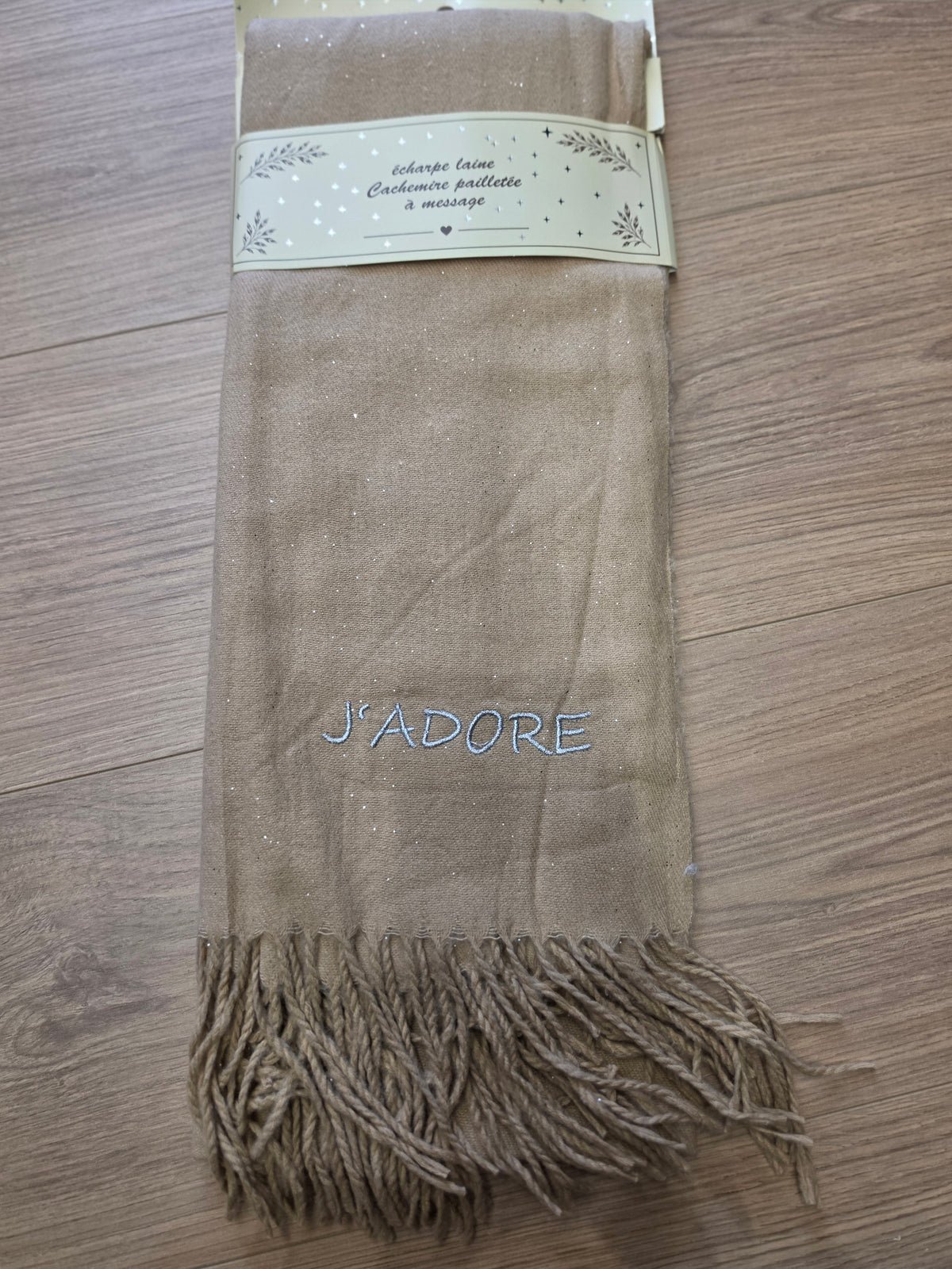 Écharpe J'adore. Champagne