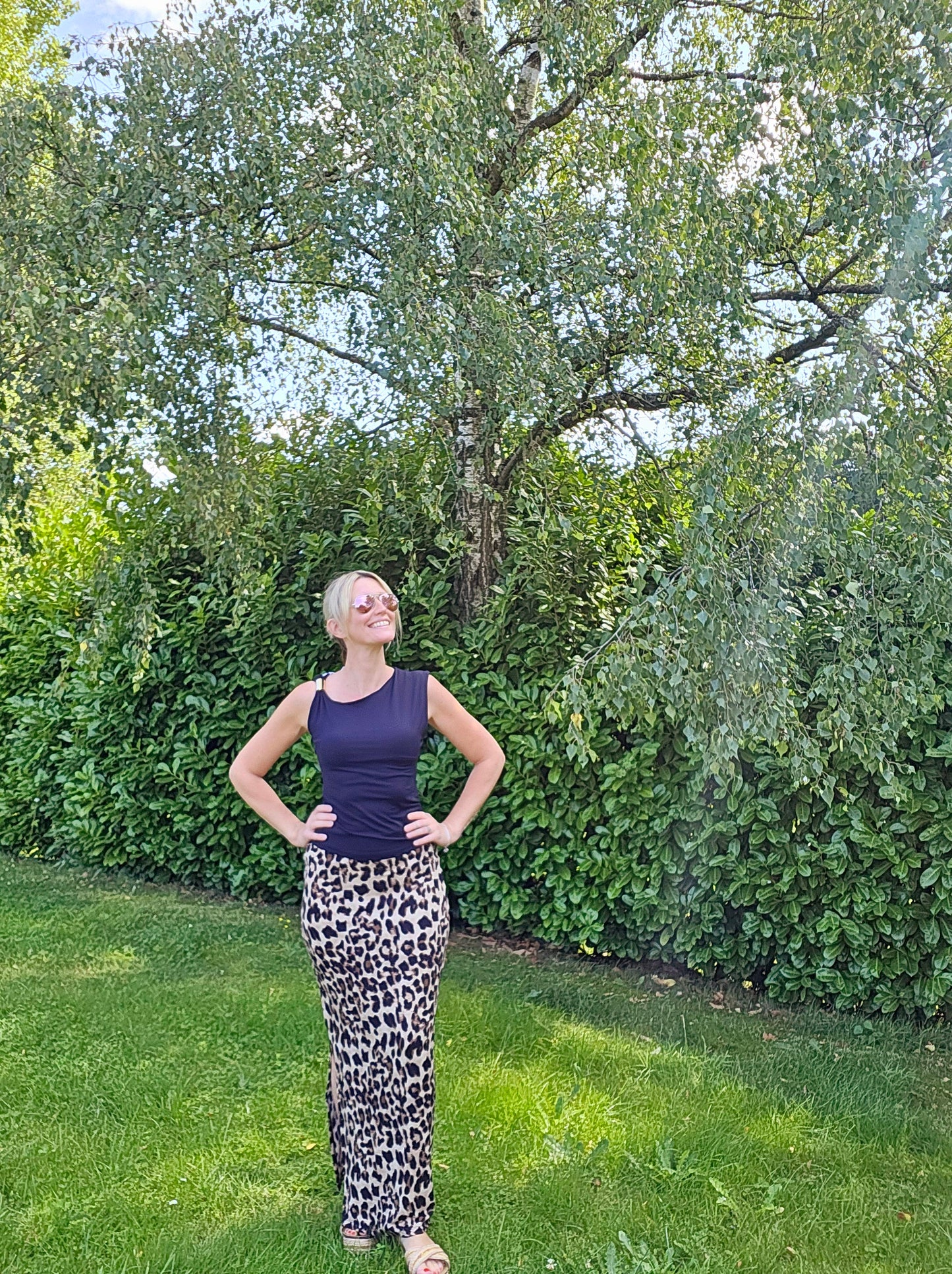 Longue jupe léopard