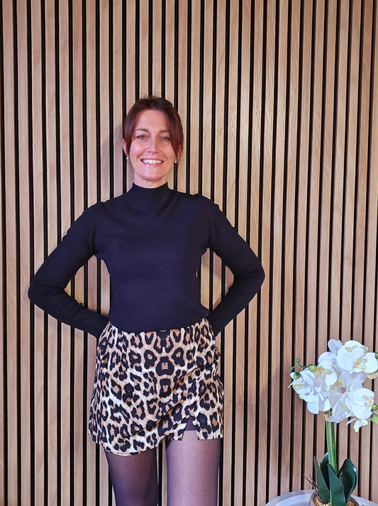 Mini-jupe short léopard