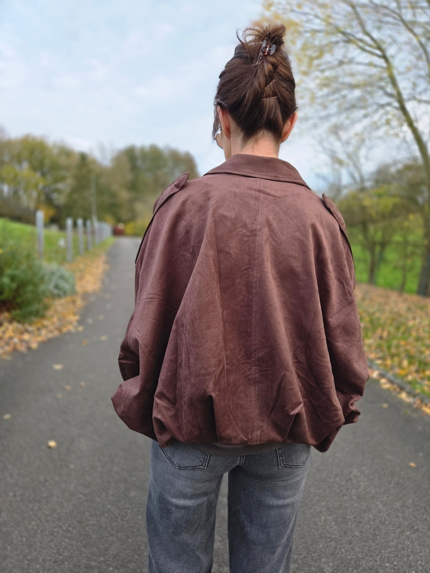 Veste suédine. Choco