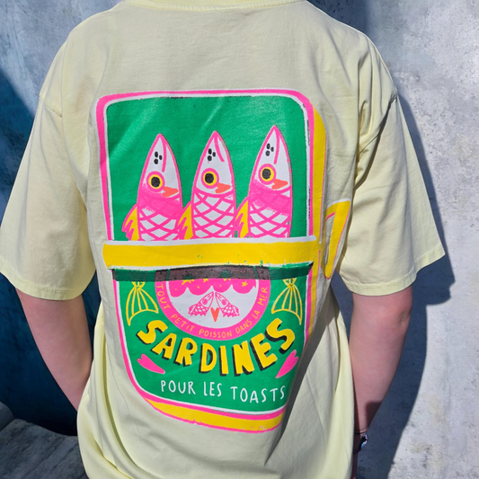 💛 T-shirt "Sardines" jaune