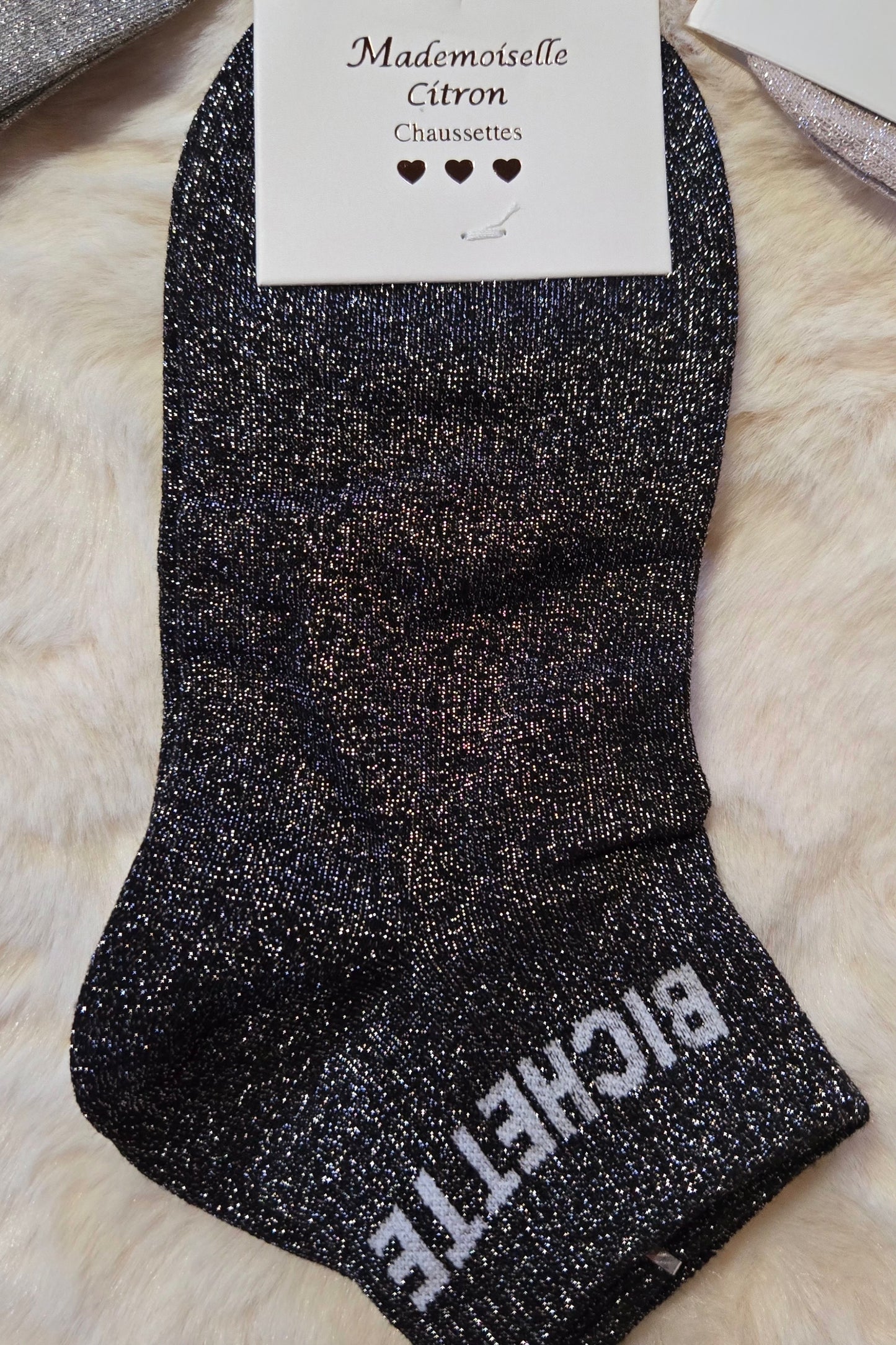 ✨️ Socquettes paillettes "Bichette" noir